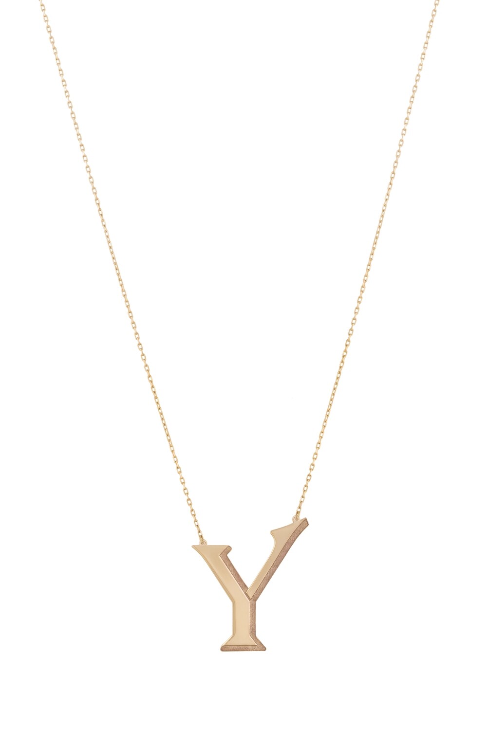 Initials Gold Necklace Letter Y