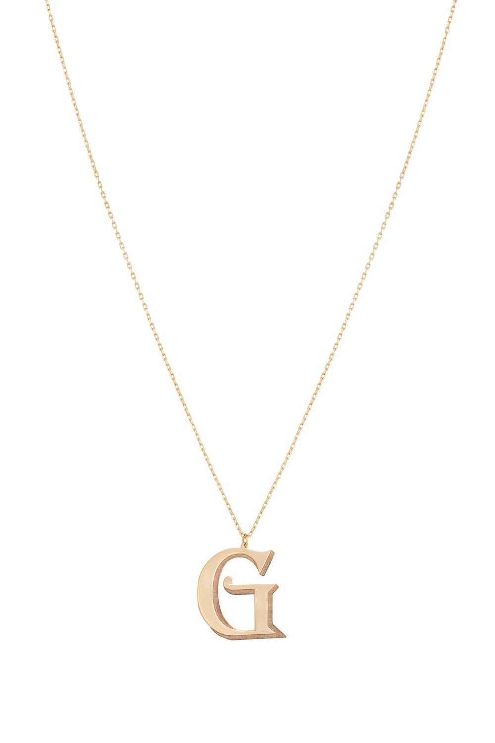 Initials Gold Necklace Letter G