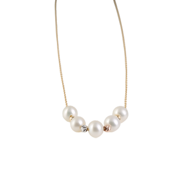 Eternal Gold Necklace with Pearls