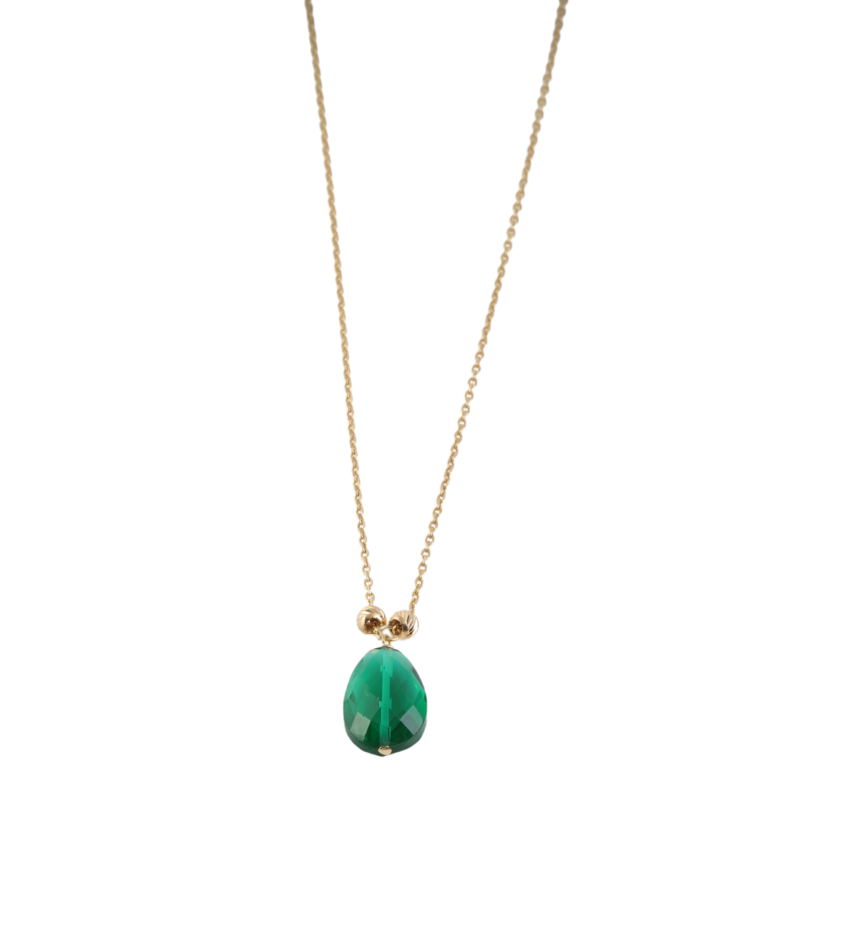 Eternal Gold Necklace with Colored Stone