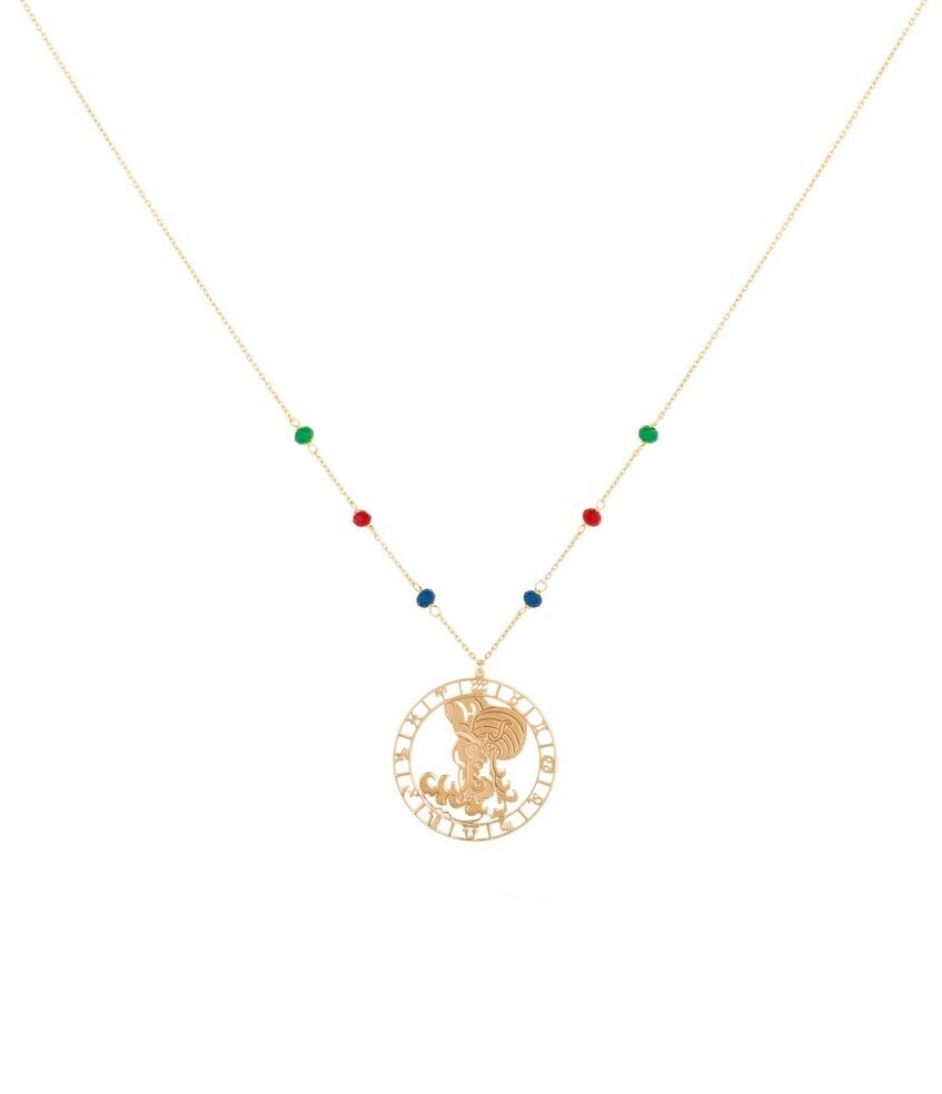 Zodiac Gold Necklace Aquarius