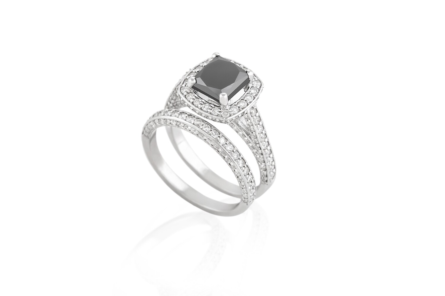 Eternal Diamond Ring with Fancy Black Diamond