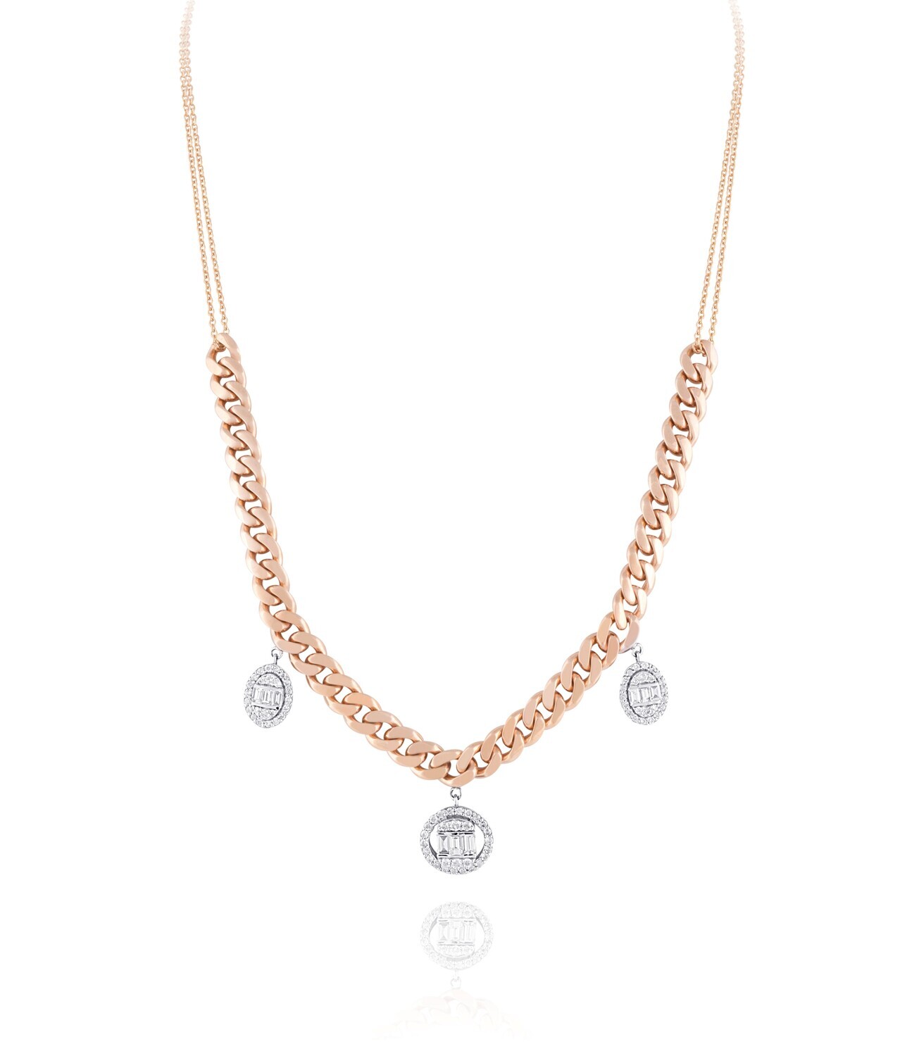 Eternal Diamond Chain Necklace with Baguette Diamond
