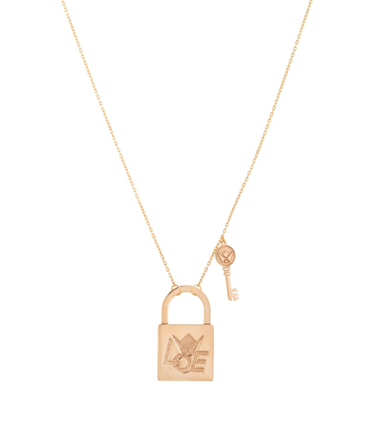 Lock Gold Key Necklace Love
