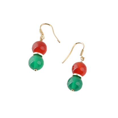 Eternal Gold Earrings with Colored Stones