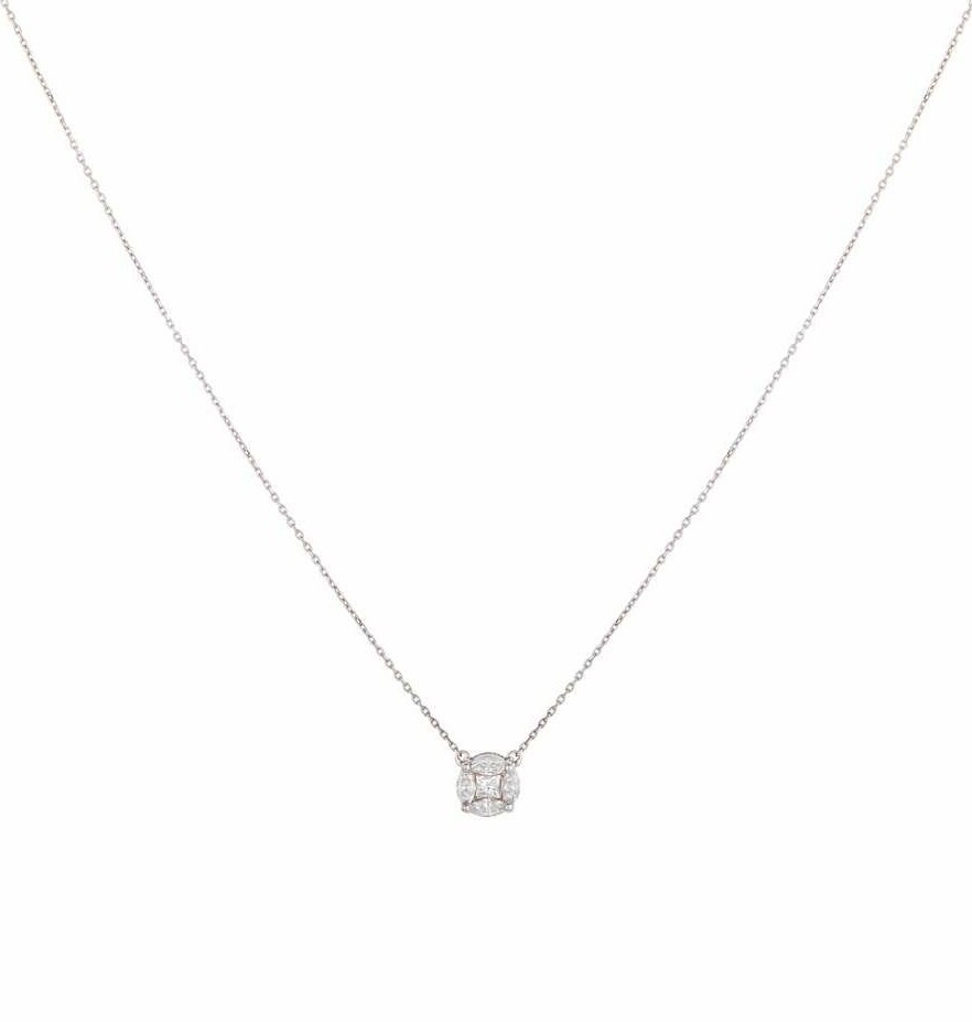 Eternal Diamond Necklace with Marquise and Princess