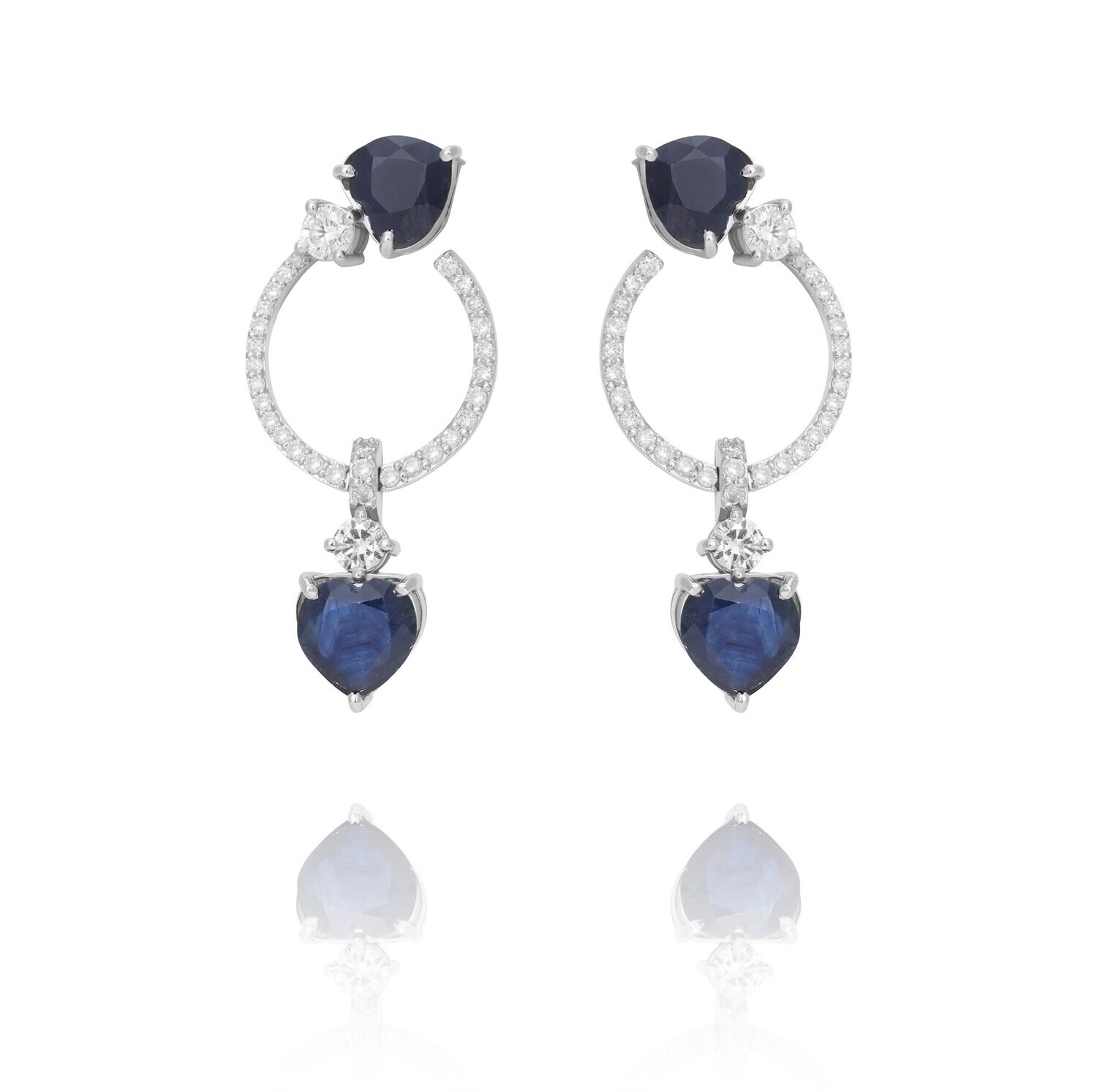 Eternal Diamond Earrings with Sapphire