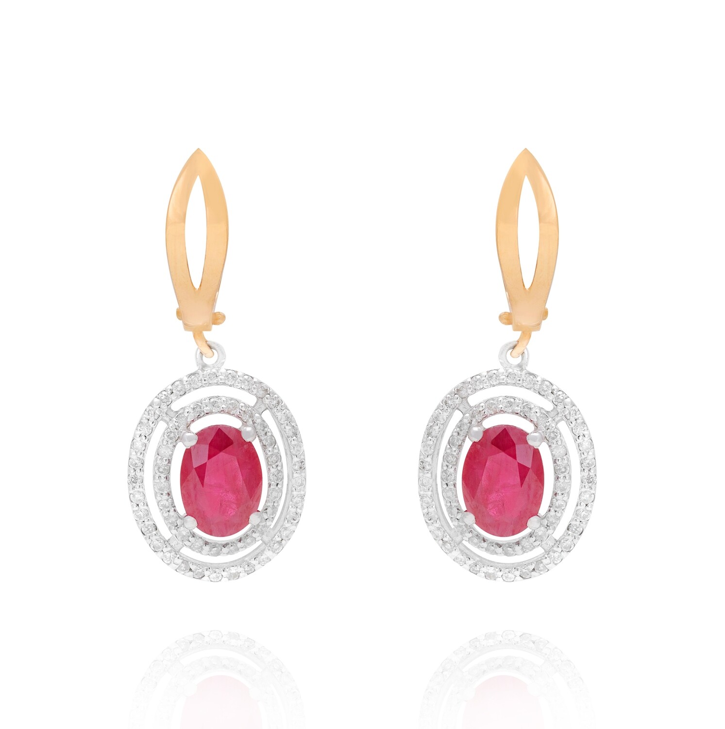 Eternal Diamond Earrings with Ruby
