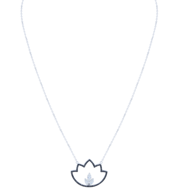 Lotus Diamond Necklace with Fancy Diamond