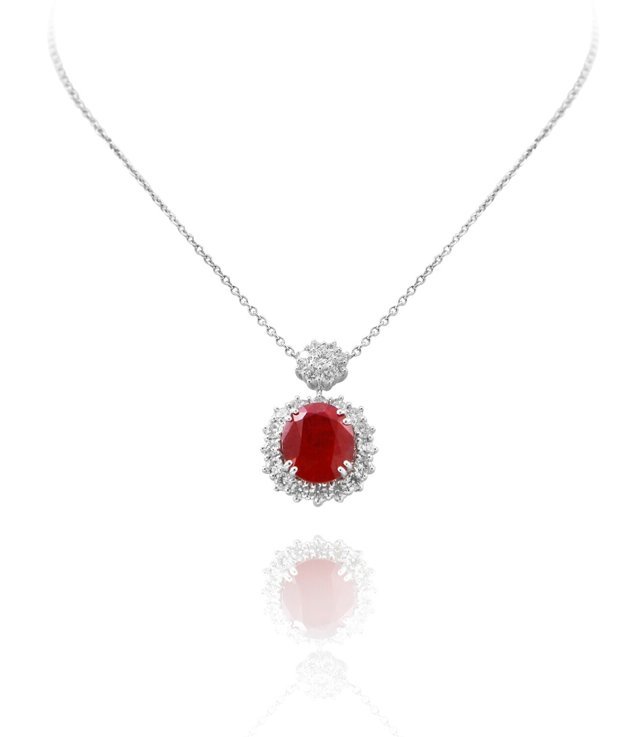Eternal Diamond Necklace with Ruby