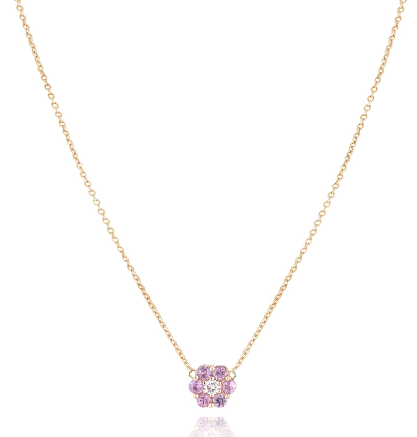 Eternal Diamond Necklace with Pink Sapphire