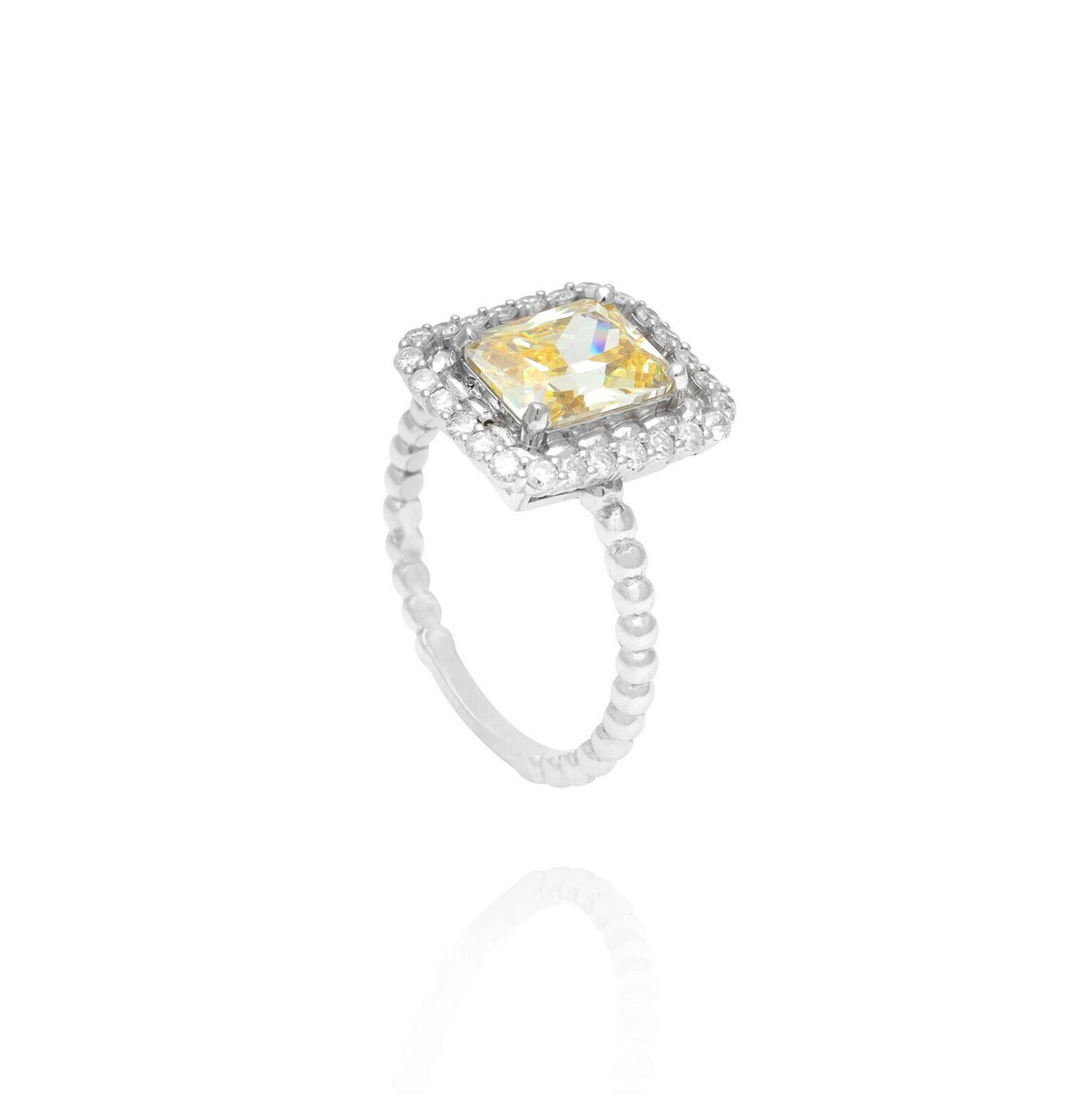 Eternal Diamond Ring with Yellow Stone