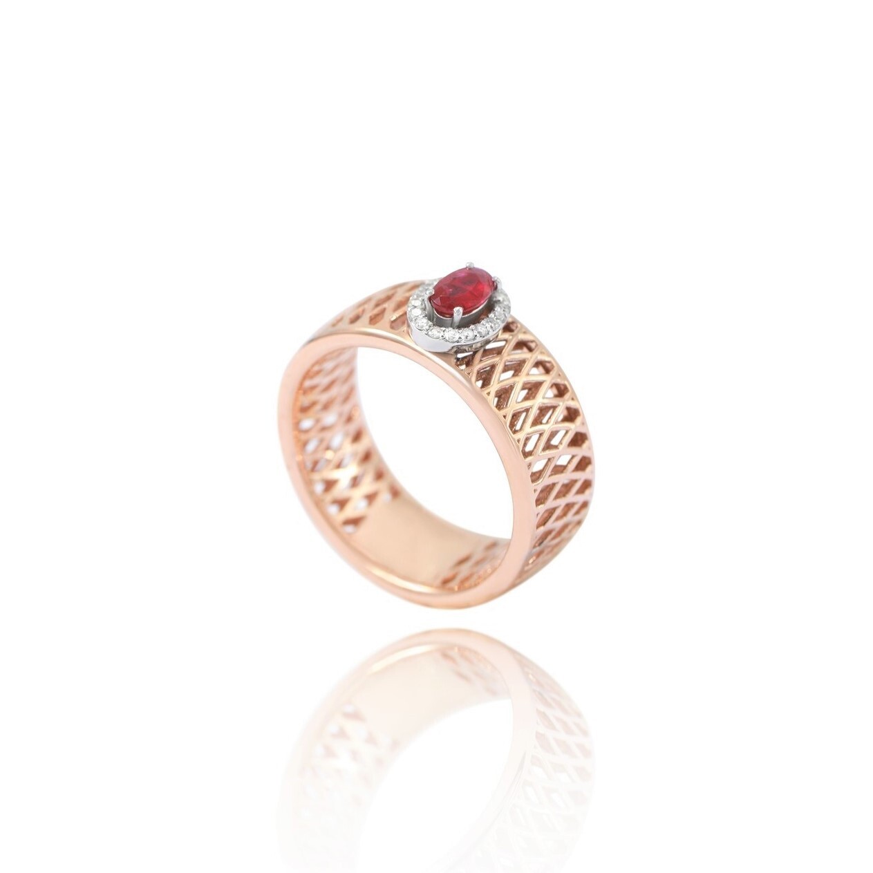 Eternal Diamond Ring with Ruby