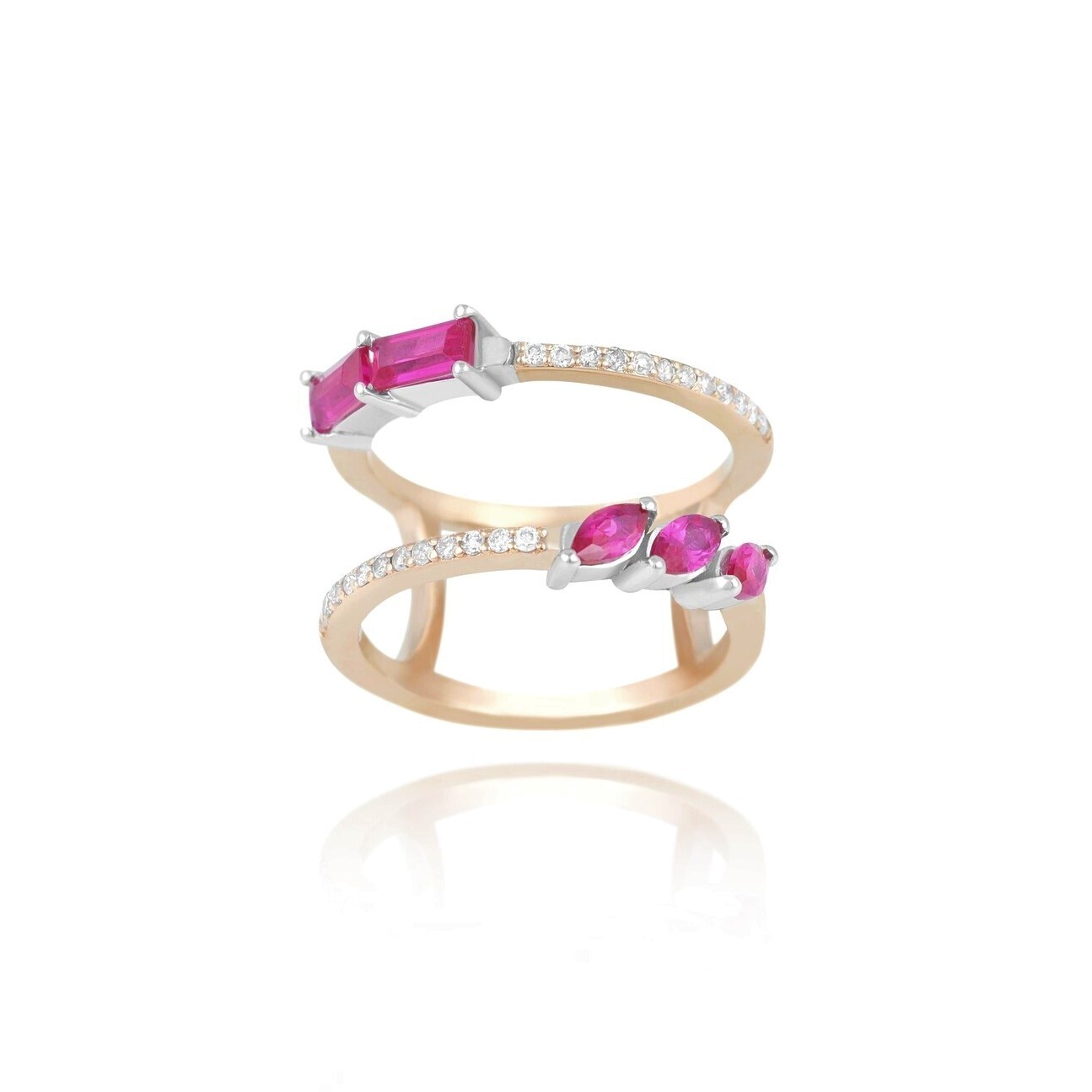 Eternal Diamond Ring with Colored Stones