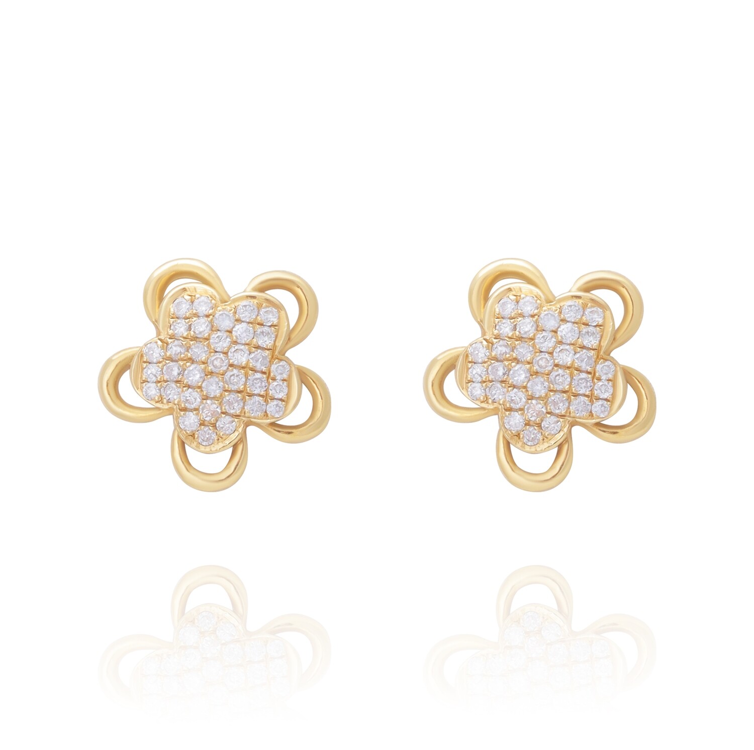 Eternal Diamond Flower Earrings