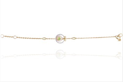 Eternal Diamond Bracelet with Precious Colored Stone