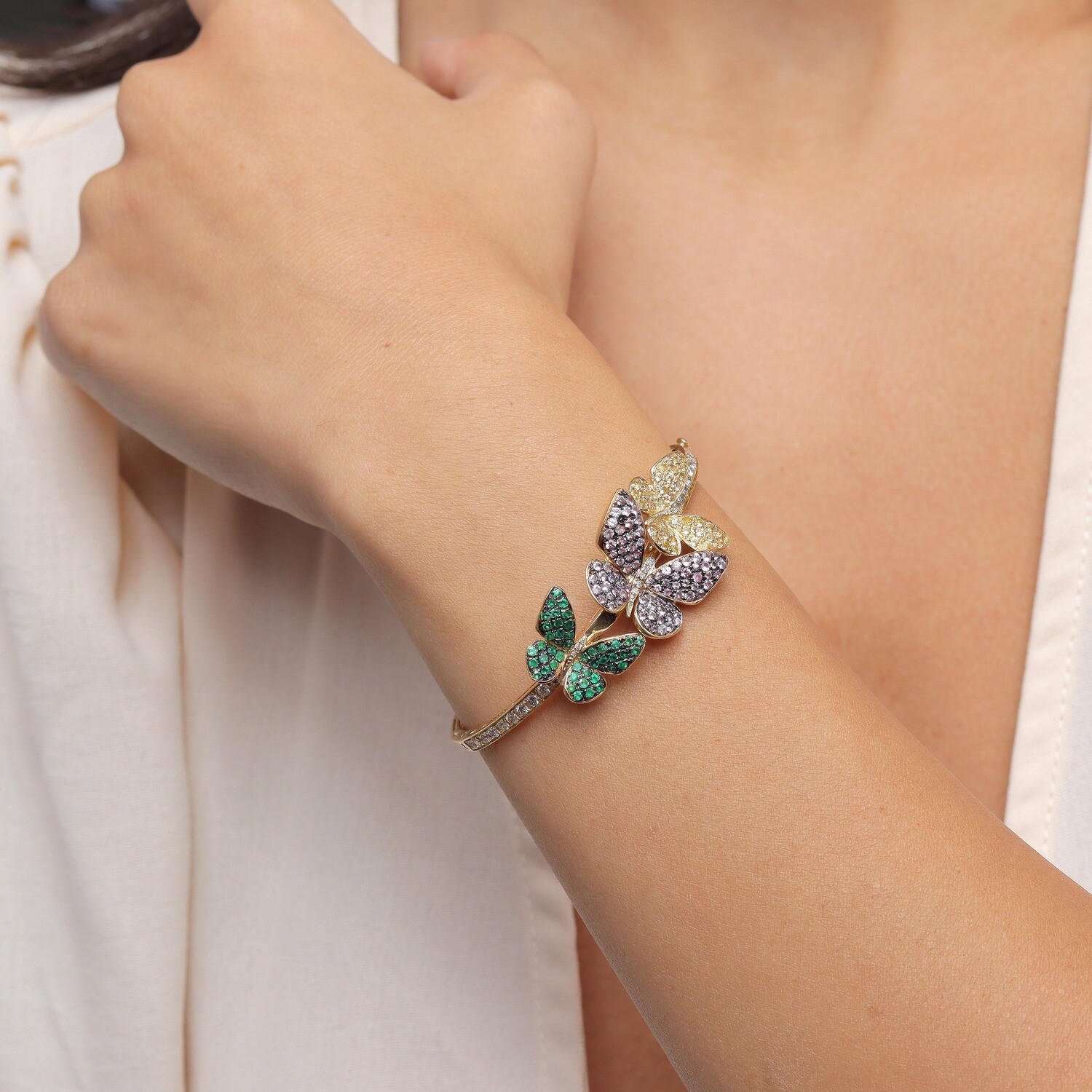 Butterfly diamond deals bracelet