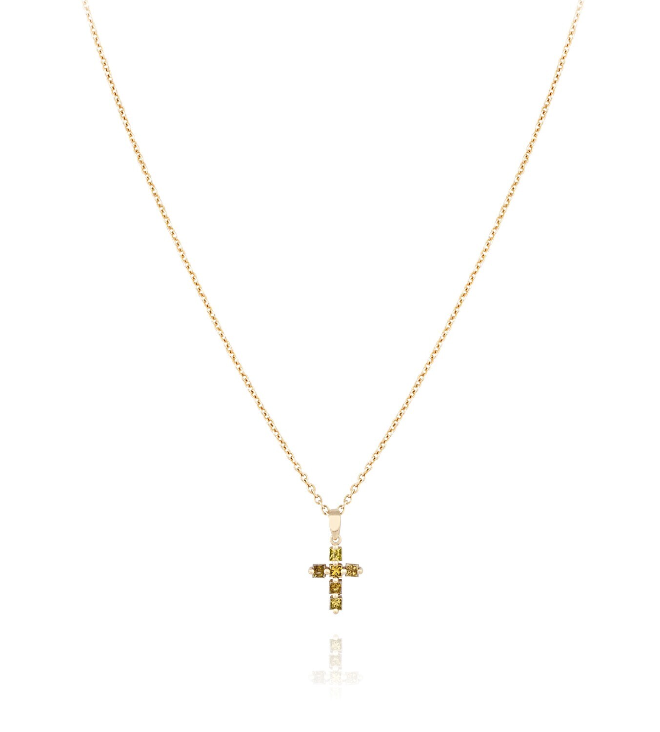 Cross Fancy Diamond Necklace