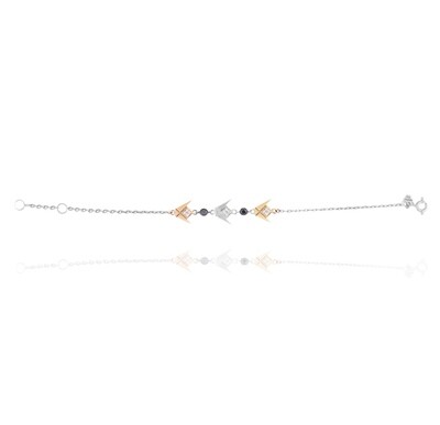 Emblem Diamond Bracelet with Black Diamond Emblem Diamond Bracelet with Black Diamond