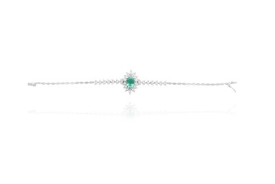 Eternal Diamond Bracelet with Green Stone