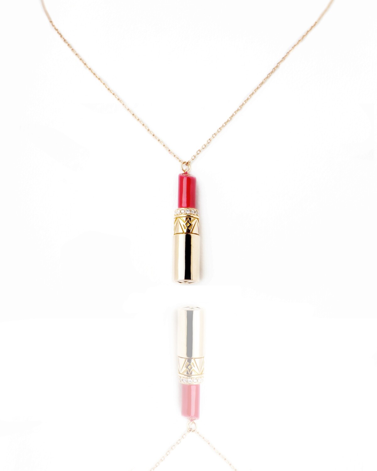 Lipstick Diamond Necklace