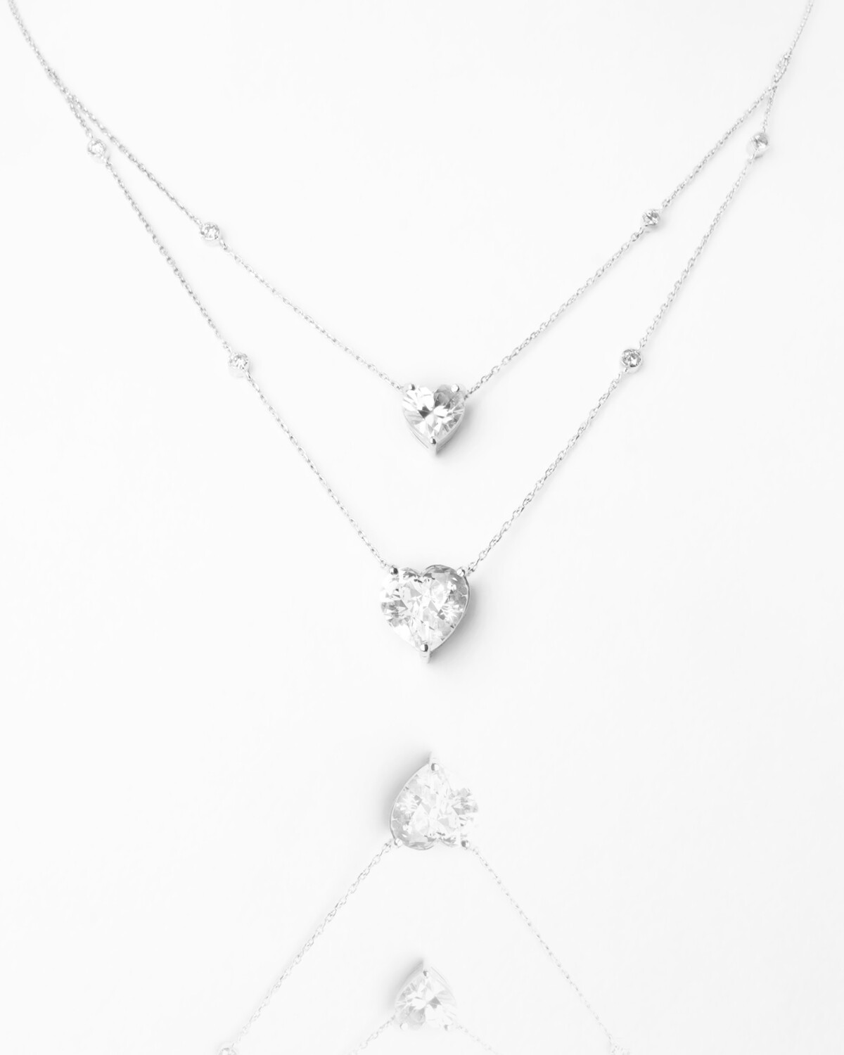 Love Diamond Necklace with GIA Stones Heart Shape