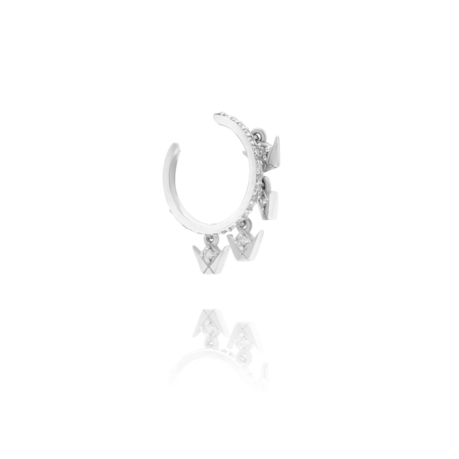 Emblem Diamond Single Earring