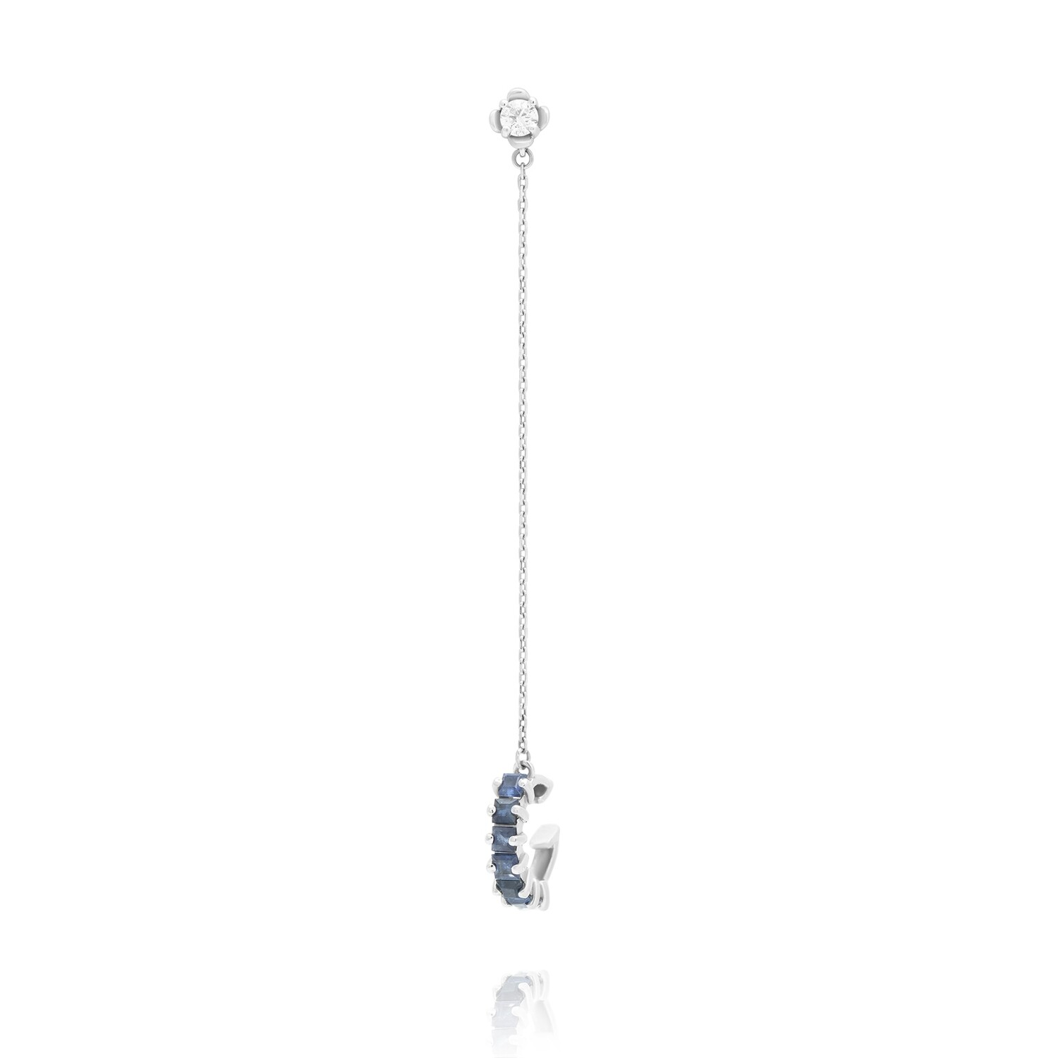 Eternal Diamond Single Earring with Sapphire