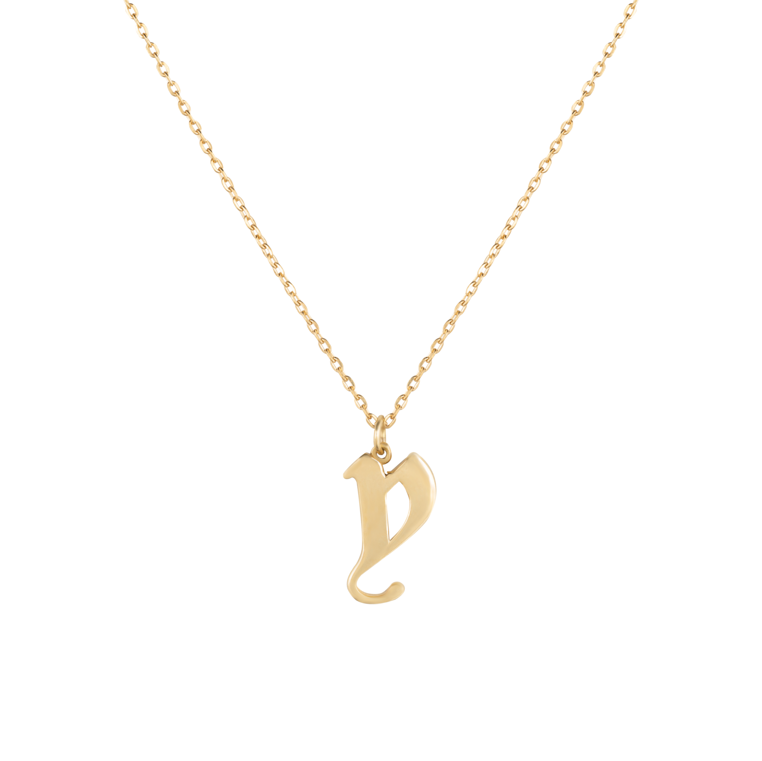 Initials Gold Necklace Letter Y