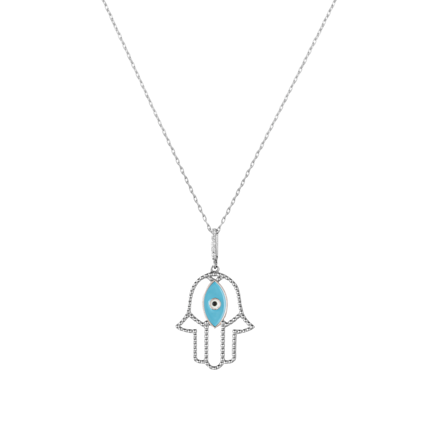 Eternal Hand of Fatima Diamond Necklace