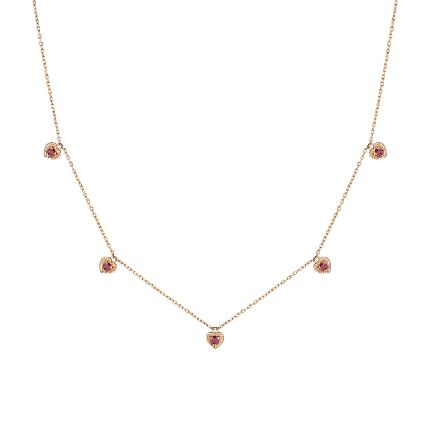 Eternal Hearts Necklace with Ruby