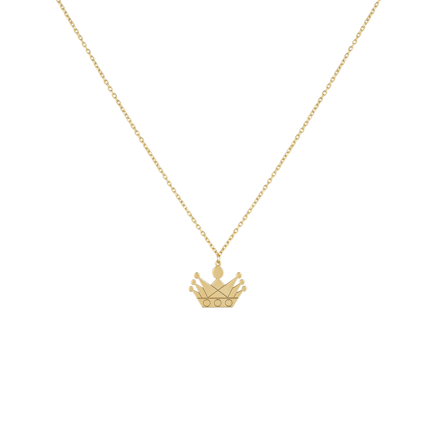 Crown Gold Necklace
