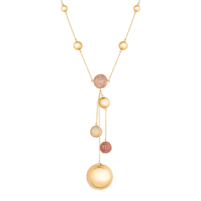Les Boules Enchantées Diamond Necklace with Ruby and Precious Stone