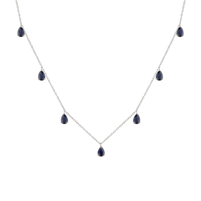 Eternal Gold Necklace with Blue Sapphire