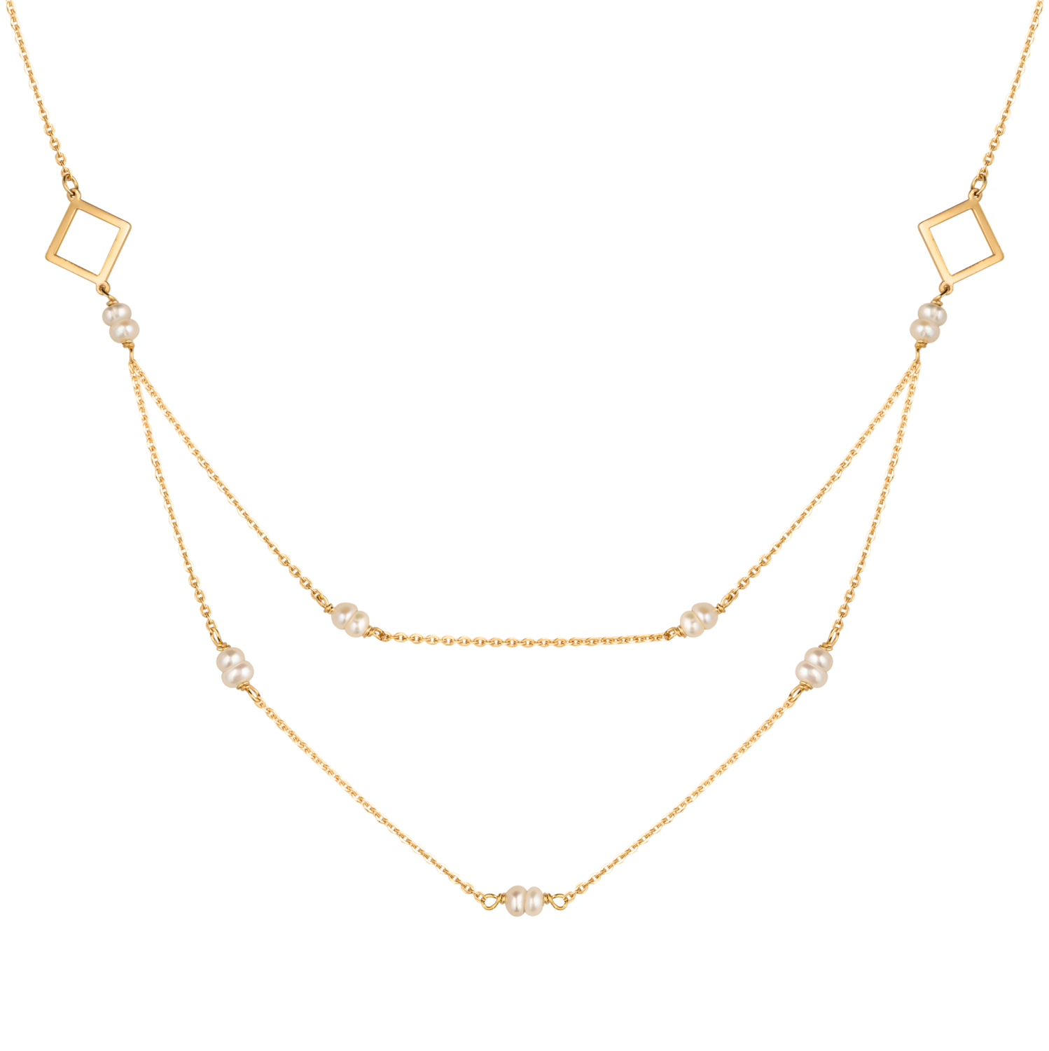 Eternal Gold Necklace with Colored Stones