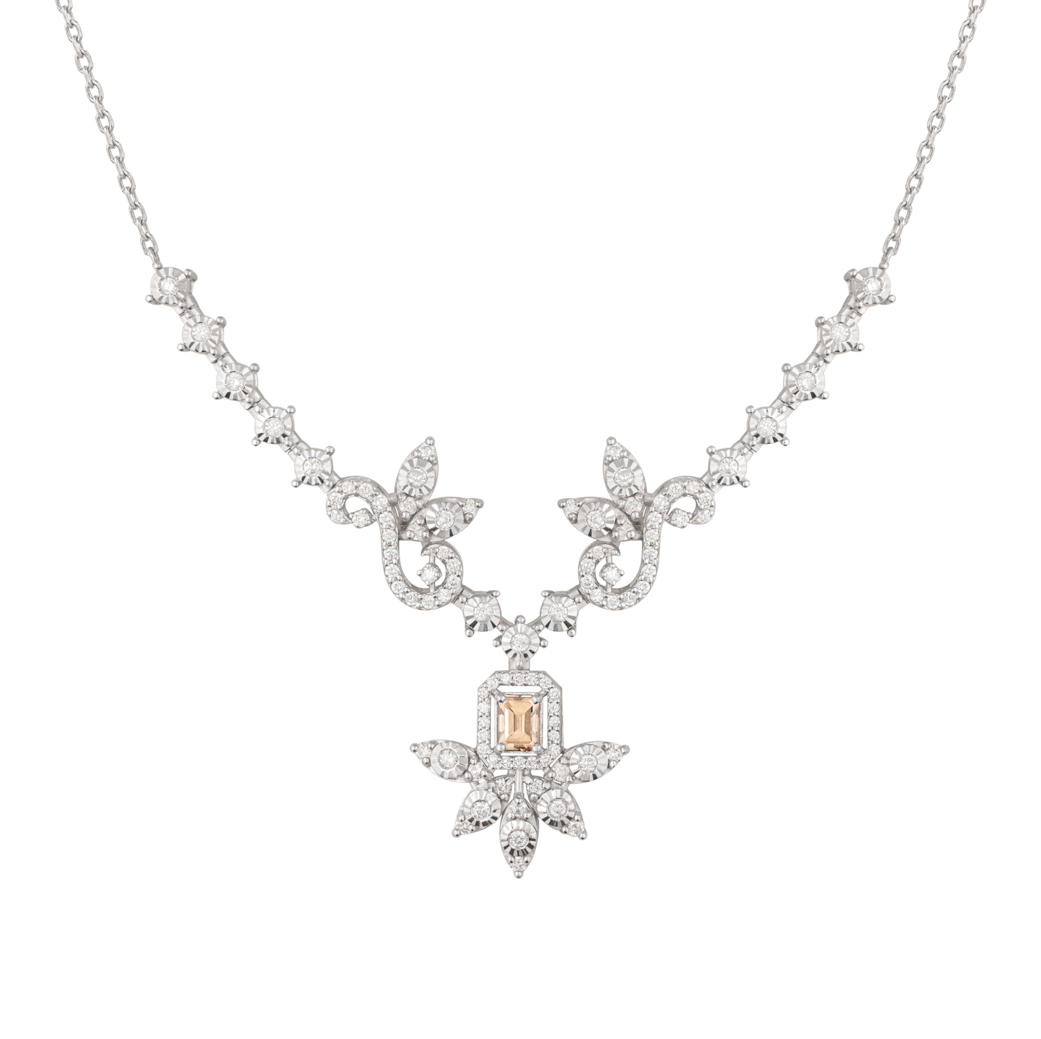 Eternal Diamond Necklace with Brown Diamond