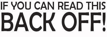 BACK OFF Sticker