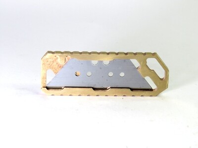 Brass FLUK Frame Lock Utility Knife