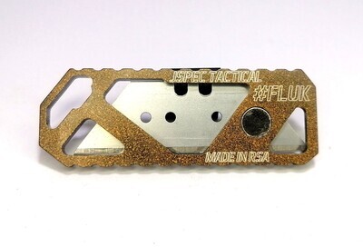 Orange Splatter FLUK Frame Lock Utility Knife