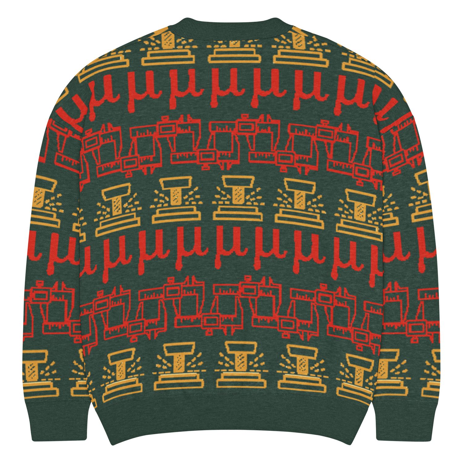 Relaxed fit knitted crew neck sweater