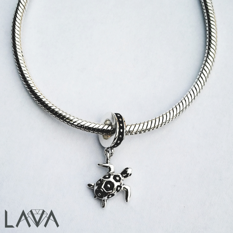 Turtle charm for troll bracelet (bracelet not included)
