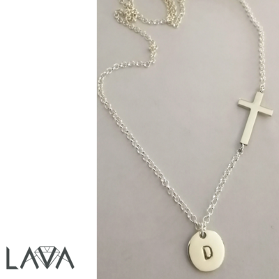 Religious initial pendant