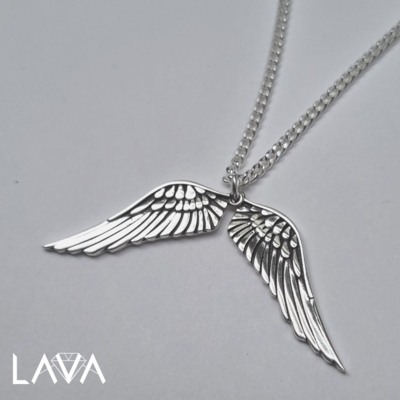 Wings on sterling silver chain