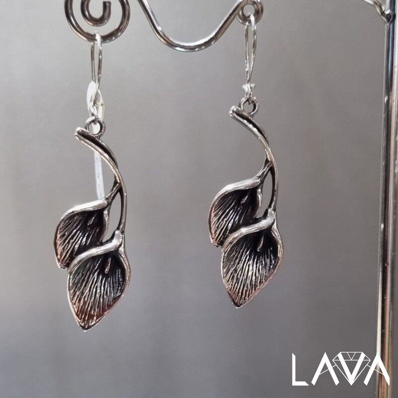 Arum lily 925 earrings (free shipping)