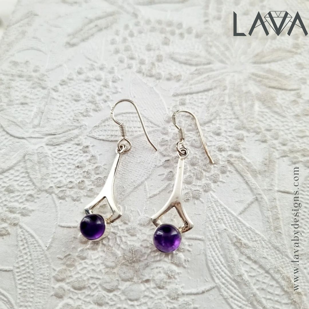 Amethyst designer earrings  (free shipping)