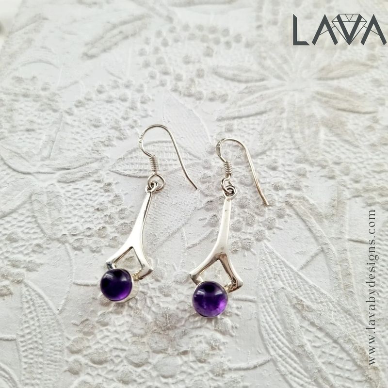 Amethyst designer earrings  (free shipping)