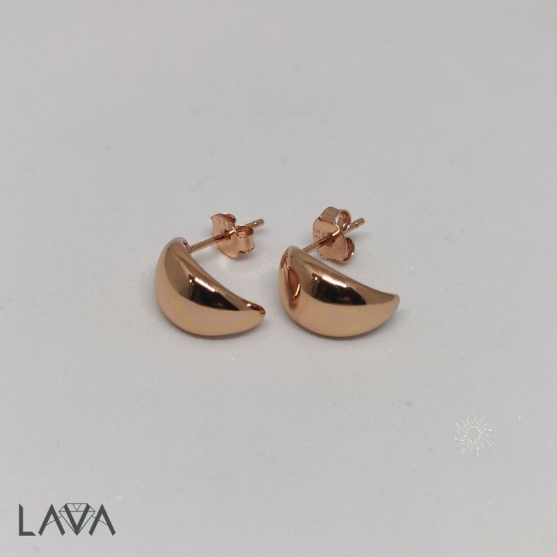 Rose gold half hoop earring studs (free shipping)