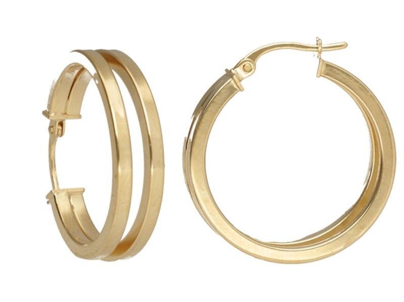 9ct Gold hoop earrings (20mm)