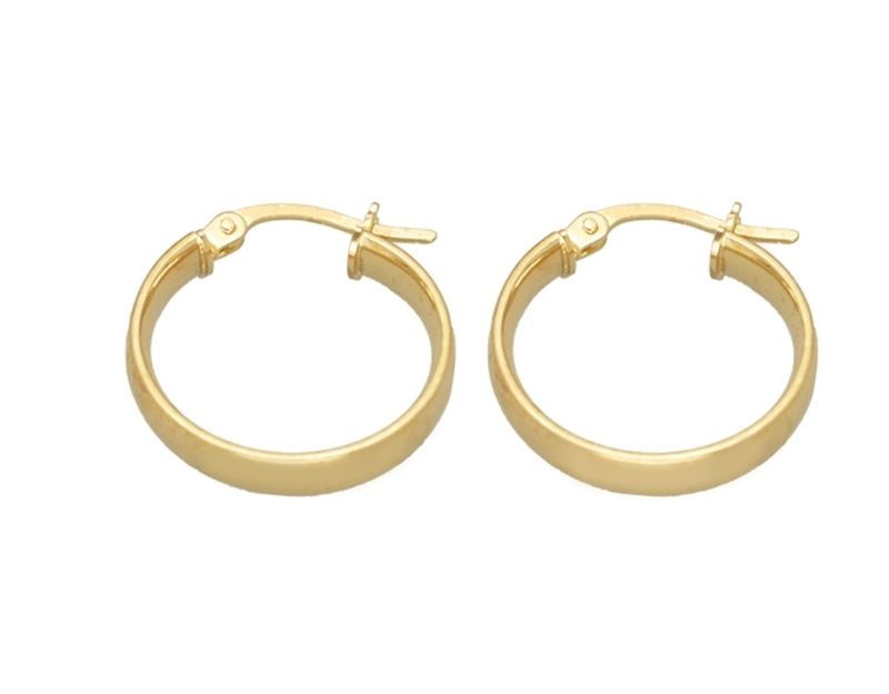 9ct Gold hoop earrings (15mm)