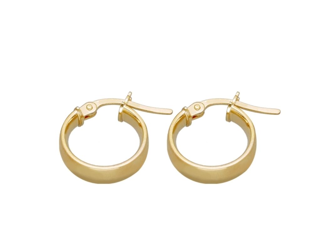 9ct Gold hoop earrings (10mm)
